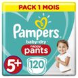 PAMPERS BABY-DRY PANTS Taille 5+ - 120 couches - Pack 1 mois-0