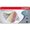 STABILOaquacolor - Boîte métal - lot de 12 crayons de couleur aquarellables-0