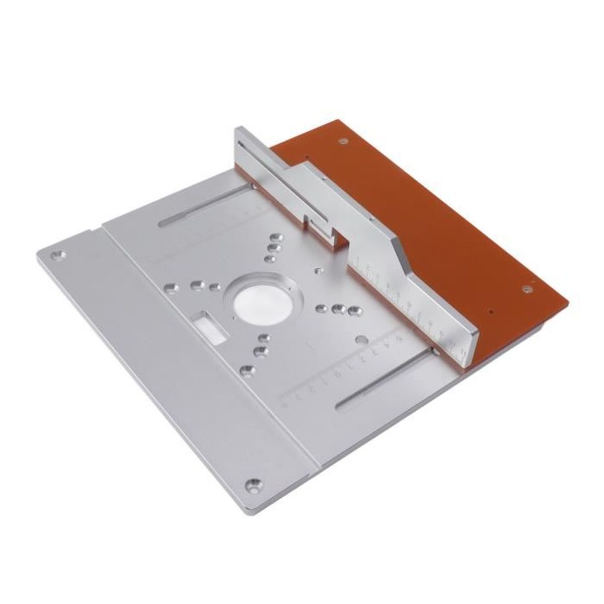 Plaque d'insertion de table de toupie universelle en alliage d