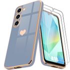 BOOLING Coque pour Samsung Galaxy A16 5G/4G, Protection Antichoc Silicone Bleu + 2 Verres Trempés