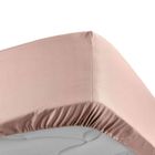 Drap housse - DOUCEUR D'INTERIEUR - 140x190 cm - 100% percale de coton - Bonnet 30 cm - Nude