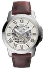 FOSSIL HOMME 44MM BRACELET CUIR MARRON AUTOMATIQUE CADRAN BEIGE MONTRE ME3099