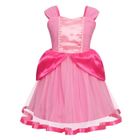 Déguisement Princesse Peach pour Fille - AMZBARLEY - Robe Carnaval Halloween Noël Anniversaire Fête