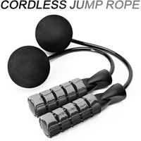 Cordes à Sauter, Corde à Sauter sans fil avec balle gravitationnelle, Cordes à Sauter fitness musculation Speed Jump Rope, gris