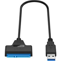 Fablcrew Adaptateur USB 3.0 vers disques durs SSD SATA 2,5", câble adaptateur USB vers SATA