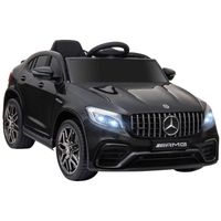 Voiture véhicule électrique enfant 12 V 35 W V. 3-5 Km/h télécommande effets sonores + lumineux Mercedes GLC AMG noir