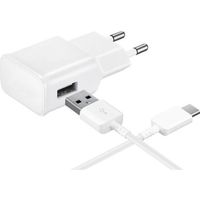 [Compatible Samsung Galaxy A3-A5-2017-A8-A9-2018] Cable Type USB-C 1 Metre + Chargeur Secteur Blanc [Phonillico®]