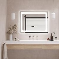 Miroir LED - PRO.TEC - Casoli - Gris - A suspendre - 80 cm x 4 cm - Personnalisable