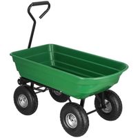 Chariot de Jardin à Benne Basculante - SPRINGOS - Charge max 250 Kg - Vert