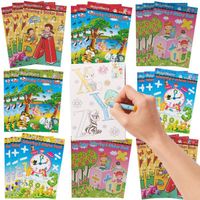 THE TWIDDLERS 24 Mini Livres de Coloriage & Autocollants pour Enfants - Mariages, Anniversaires, Cadeaux Invités, Sacs Cadeaux
