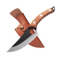 Couteau Viking Forgé Pro Couteau Cuisine Japonais Couteau de Boucher Professionnel Couteau de Chasse avec Etui pour Camping BBQ