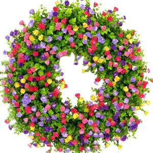 Fleurs Lavande Lilas Couronne été Artificielle Fedora - Lavande Et Lilas | Diamètre 30cm | Décoration Porte Murale Plante Artificielle Extérieure Fleurs Lavande Lilas Couronne été Artificielle Fedora - Lavande Et Lilas | Diamètre 30cm | Décoration Porte Murale Plante Artificielle Extérieure