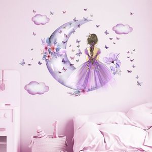 FLOWER FAERIE DANSE FILLE Stickers muraux pour chambre - Romantique - Verre - Maison