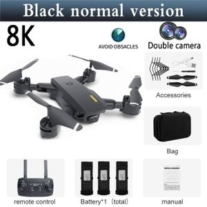 DRONE Noir Dua 8K Avoi 3B-Drone GPS professionnel Q6 8K 