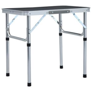 TABLE DE CAMPING XIJ Table pliable de camping Gris Aluminium 60x45 