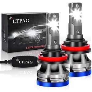 LTPAG Ampoule H7 LED Voiture, 12000LM Anti Erreur Phares pour Voiture et  Moto, 12V LED Ventilé H7 de Rechange pour Lampes Halogènes et Kit Xenon,  6000K Blanc, 2 Ampoules H7 : 