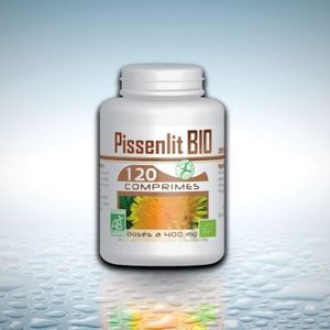 DÉTOXIFIANT Pisenlit bio :  comprimés naturels  du pissenlit pour améliorer votre bien-être. Boite 120 comprimés de 400 mg de pissenlit bio.