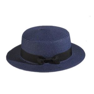 CASQUETTE Casquette,Chapeau de bateau pour femmes, chapeau d'été pour enfants, marque de soleil de plage, - Type Navy Blue-child 50-54cm