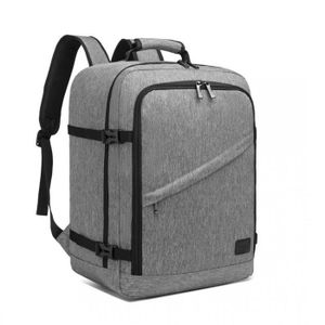 SAC DE VOYAGE Kono Sac à Dos Cabine 45x36x20cm pour Ordinateur Portable Voyage Business Ordinateur Sac de Voyage pour Femme Homme, 30L, Gris