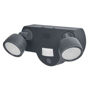 APPLIQUE EXTÉRIEURE LEDVANCE Applique extérieur SMART+ avec caméra, lumière LED blanc chaud (3000K), 2 têtes en métal de haute qualité, haut-parleur