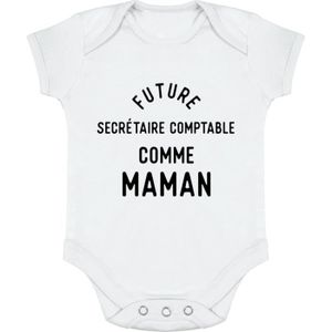 BODY body bébé | Cadeau imprimé en France | 100% coton | Future secrétaire comptable comme maman