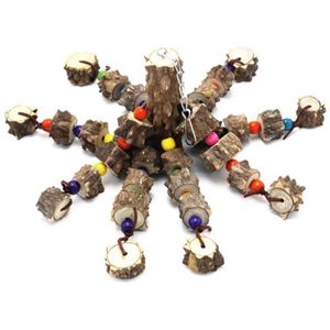 JOUET Natural Wood Bird Toys for African Grey Macaws Coc