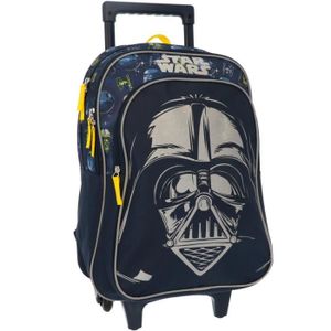 CARTABLE Sac à dos à roulettes Star Wars Dark Vador 42 CM Trolley Haut de Gamme