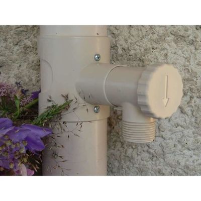 Récupérateur D'eau De Pluie CAPT'EAU Pour Gouttière - Gris - Installation Facile Sans Couper