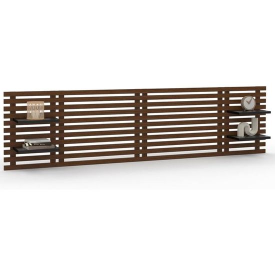 Tête de lit ID Market Tête de lit suspendue en lattes AVA 240 cm avec