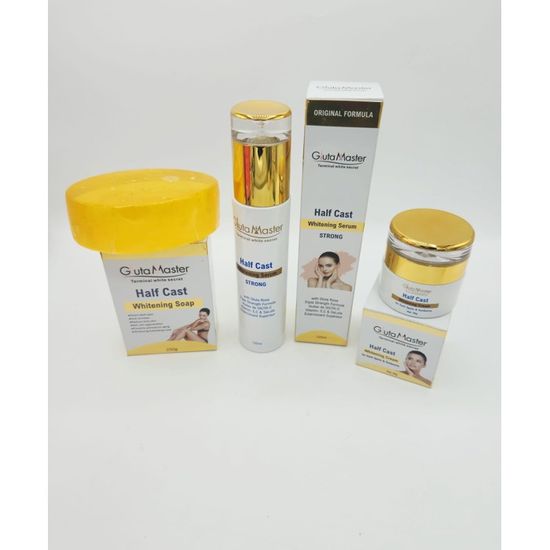 Sérum Éclaircissant Glutathion - Crème Visage et Savon Gluta Master Set 3 Pièces Terminal White Secret