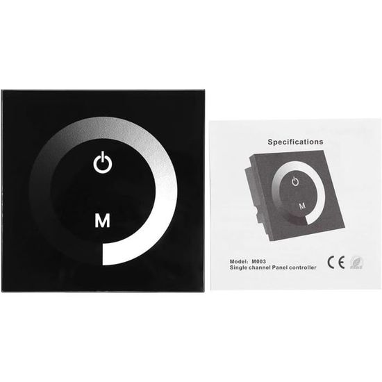 Interrupteur Tactile LED 12V/24V 4A Avec Câble DC Jack - Pour Bande LED, Spot, Commande ON/OFF Et Variateur