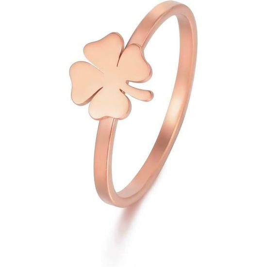 Bague "trèfle à 4 Feuilles" En Trois Anneaux - La Porte Du Bonheur
