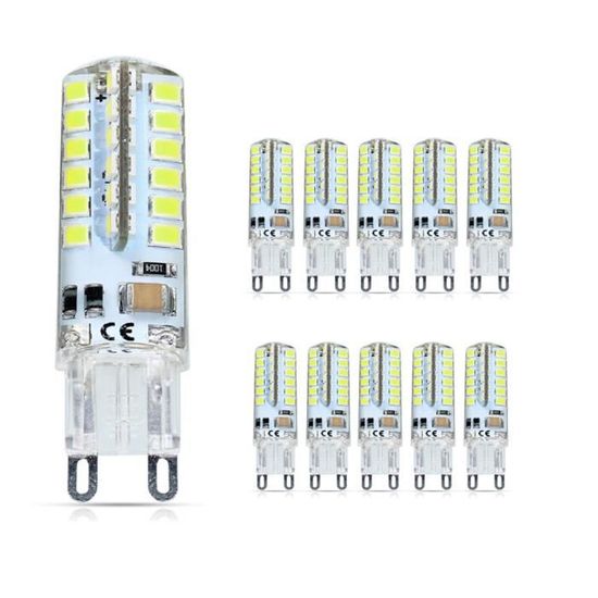 10X G9 Ampoule LED 4W Blanc Froid 320-350LM Cristal Lampe Intérieur LED 48 SMD 2835 Super Lumineux AC 220V