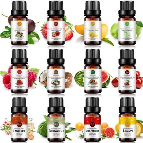 Huiles Essentielles, 6 X 10ml Huiles Essentielles pour Diffuseurs