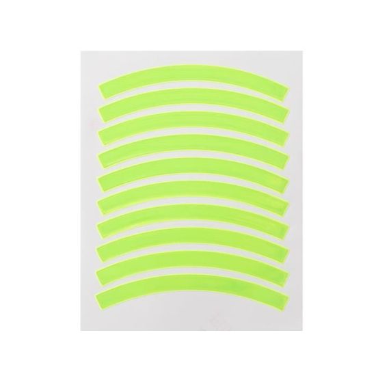 14 Autocollants Réfléchissants Pour Vélo, Casque, Voiture - Visibilité Nocturne - Vert - Lot Complet - 2