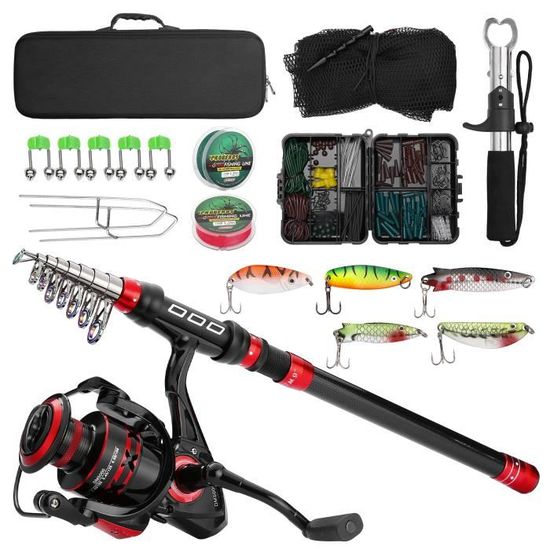 WABTU Canne à PêChe Carpe Tournant La Canne Pêche 3. 6 M 4,5 M 5,4 M 6,3 M Télescopique Fibre De Carbone De Mer Ultralight Winter Coulage De Pêche Tackle Portable Canne