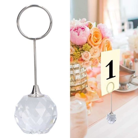 Porte-cartes Diamant Acrylique Porte-Cartes De Table En Acrylique - Lot De 20, Forme Diamant - Pour Mariage, Anniversaire, Baptême - Support Numéro De Table Ou Photo