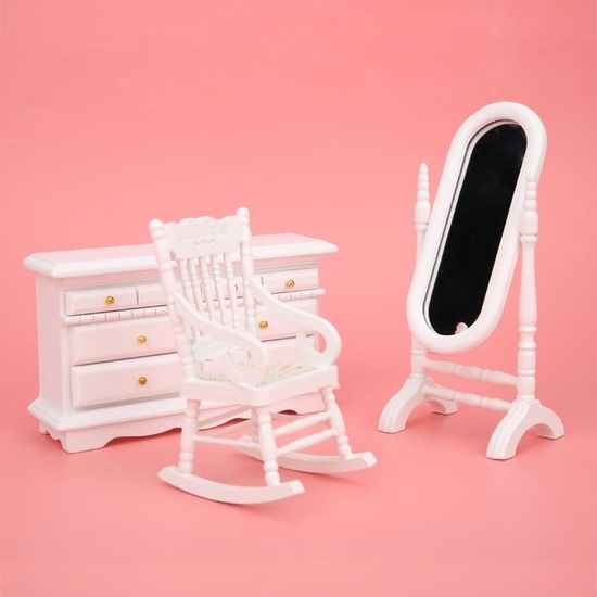Mini Chaise De Dossier En Plastique Pour La Photographie De Décoration De Maisons De Poupée Du 6