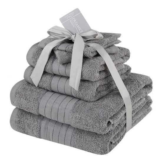 Set De Serviettes De Luxe 8 Pièces - 100% Coton Égyptien - Boston Bale - Qualité Haut De Gamme