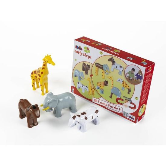 Puzzle 3D - KLEIN - Boîte de 4 animaux magnétiques Funny Puzzle