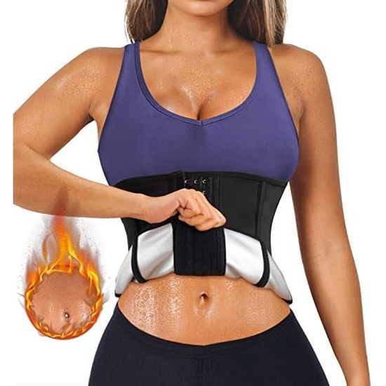 Ceinture De Sudation Gainante Pour Femme – Serre-taille Réglable Avec Fermeture éclair Et Crochets, Fitness Et Sauna