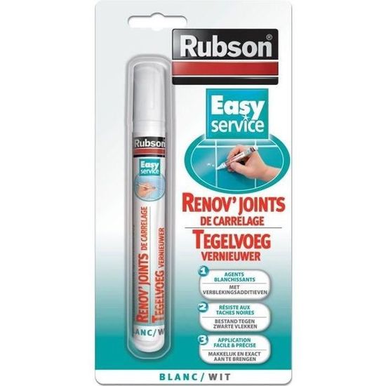 RUBSON Renov'Joints de carrelage Blanc 7ml - Cdiscount Bricolage