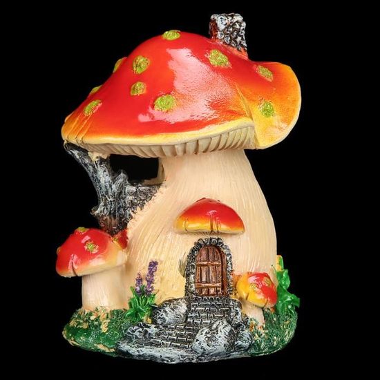 4 Champignons Décoratifs Réalistes En PVC - Déco Jardin, Bonsaï, Maison De Poupée