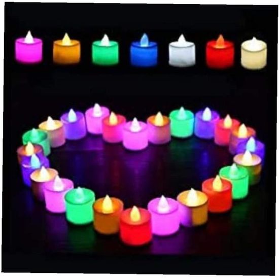 24 Bougies LED Vacillantes Sans Flamme - Autonomie 200h - Décoration Mariage, Noël