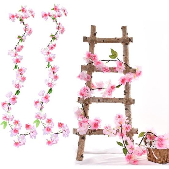 BSITSSS Guirlandes de Fleurs de Cerisier Artificielles, 3PCS 1,8