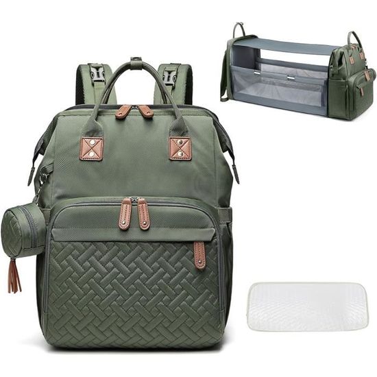 Zaino Porta Bebè MYWILON Grigio 30-49L - Cambio Completo Con Lettino, Per Genitori In Viaggio - Foto 2