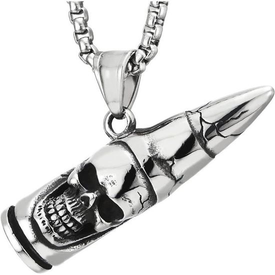 Pendentif Artiste Martial En Acier Inoxydable - Collier Homme Kung Fu Karaté Avec Chaîne 60 Cm