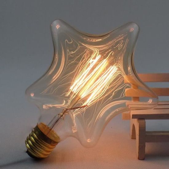 AWY22988-YOLISTAR 220V-240V Edison Ampoule - Ampoule LED Vintage Lampe Décorative E27 - Étoile