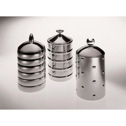 Alessi A di Kalist 1 Boîte en acier inoxydable 18/10 avec pommeau en aluminium - CB01