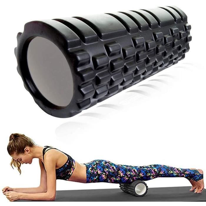Rouleau de Massage Foam Roller pour Trigger Massage Physiothérapie,33*14cm,Noir